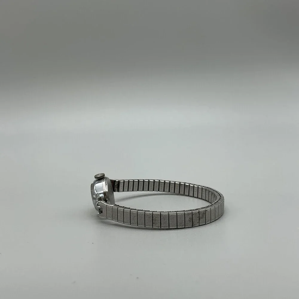 Vintage Guildcraft Gruen Womens Watch 17mm Swiss Cocktail Silver Manual Wind